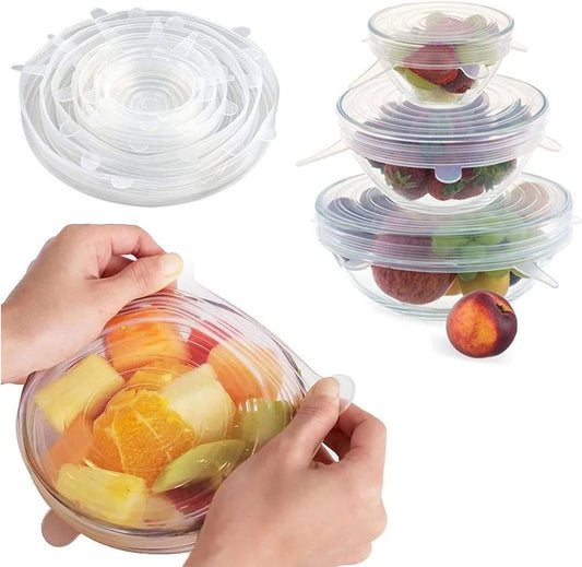 FreshLids - Tapas Flexibles De Silicona Para Mantener Tus Alimentos Frescos (12 uds).